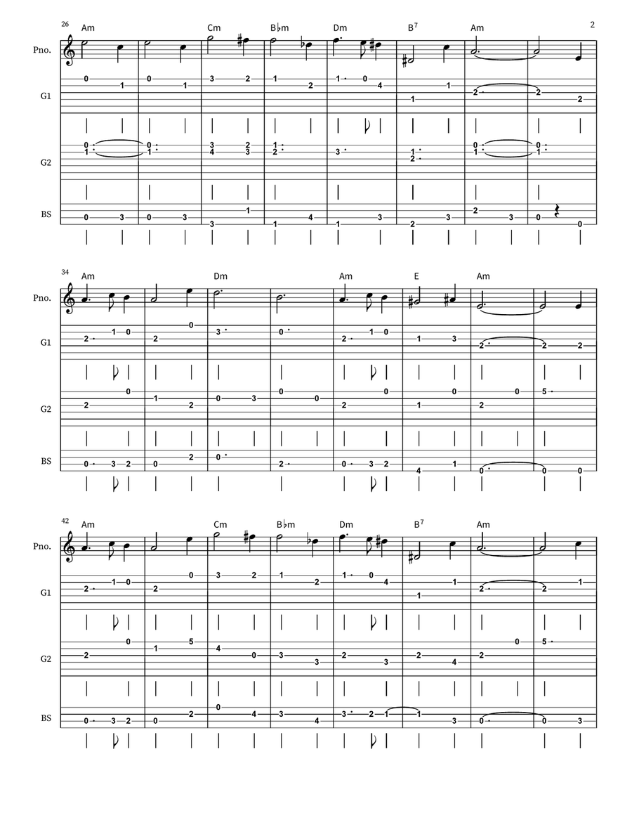 Harry Potter And The Prisoner Of Azkaban Guitar Ensemble scores gallery preview page 2