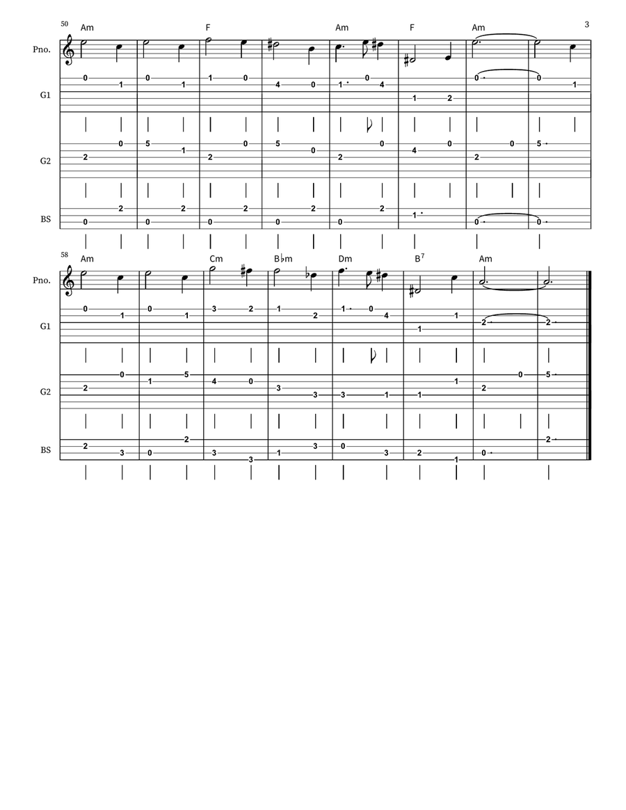 Harry Potter And The Prisoner Of Azkaban Guitar Ensemble scores gallery preview page 3