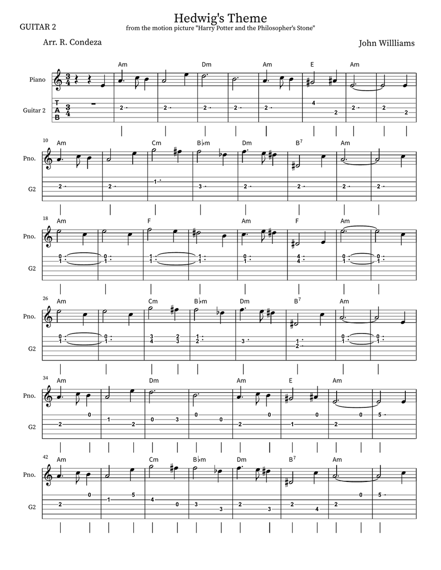 Harry Potter And The Prisoner Of Azkaban Guitar Ensemble scores gallery preview page 6