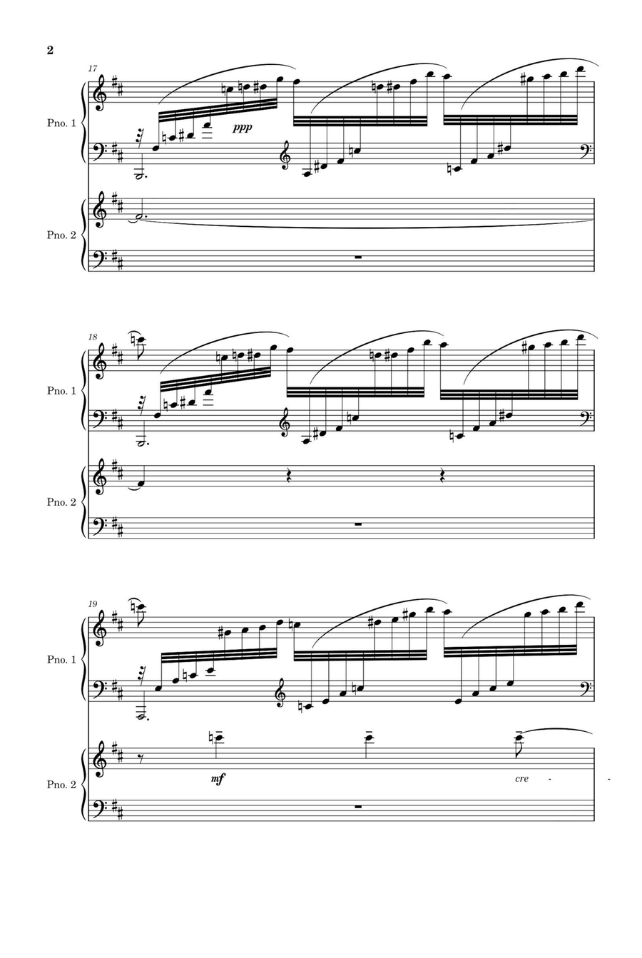 Fantaisie - tableaux Suite No.1,Op.5 II.La nuit... L'amour - Sergei Rachmaninoff Piano Duet scores gallery preview page 2