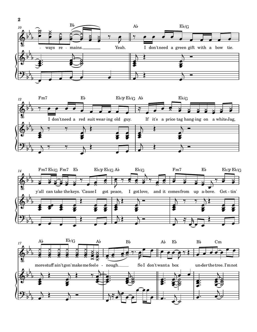 The Present Piano, Vocal scores gallery preview page 3