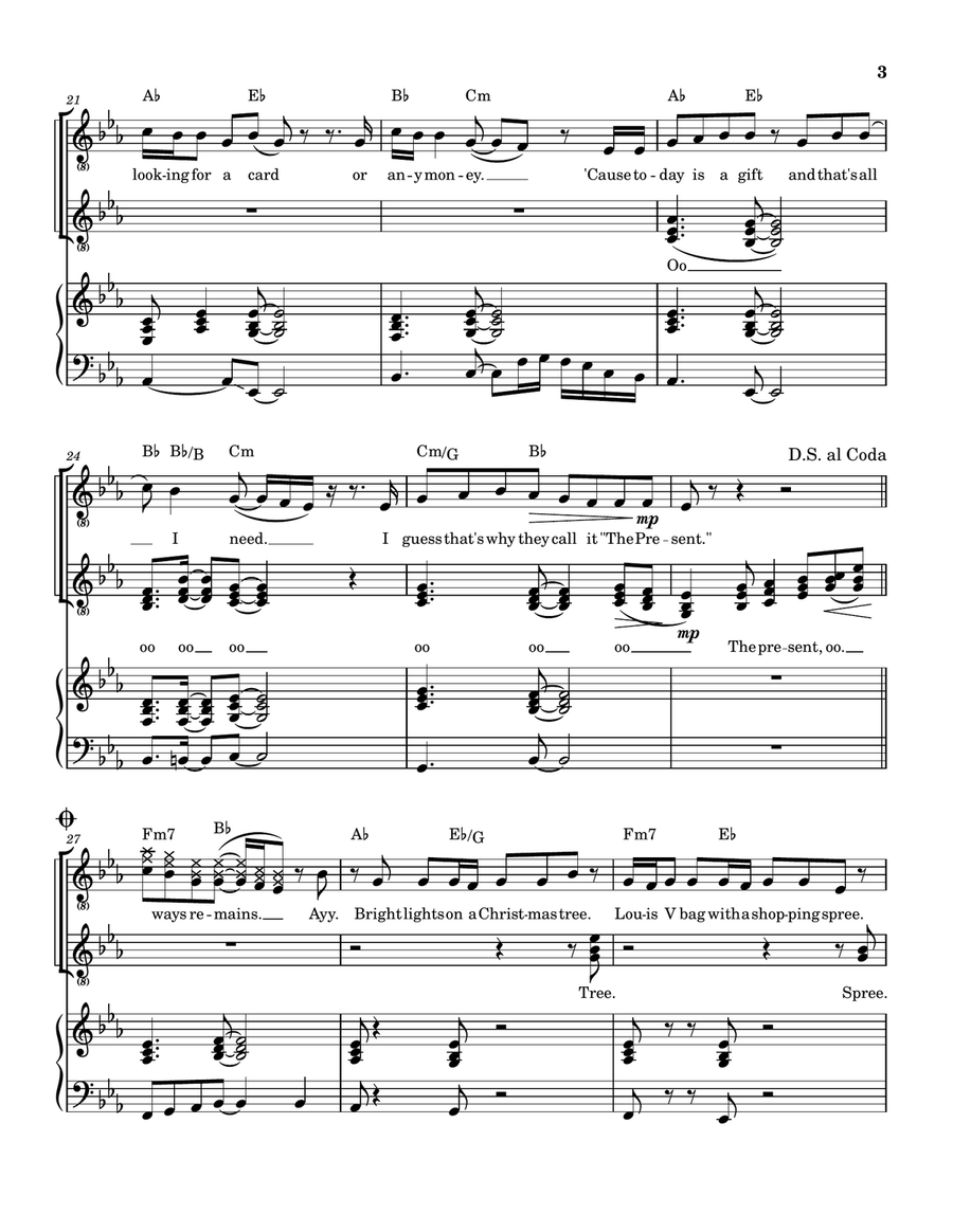 The Present Piano, Vocal scores gallery preview page 4