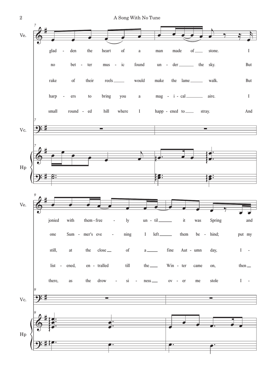 A Song With No Tune - Score Only Small Ensemble scores gallery preview page 2