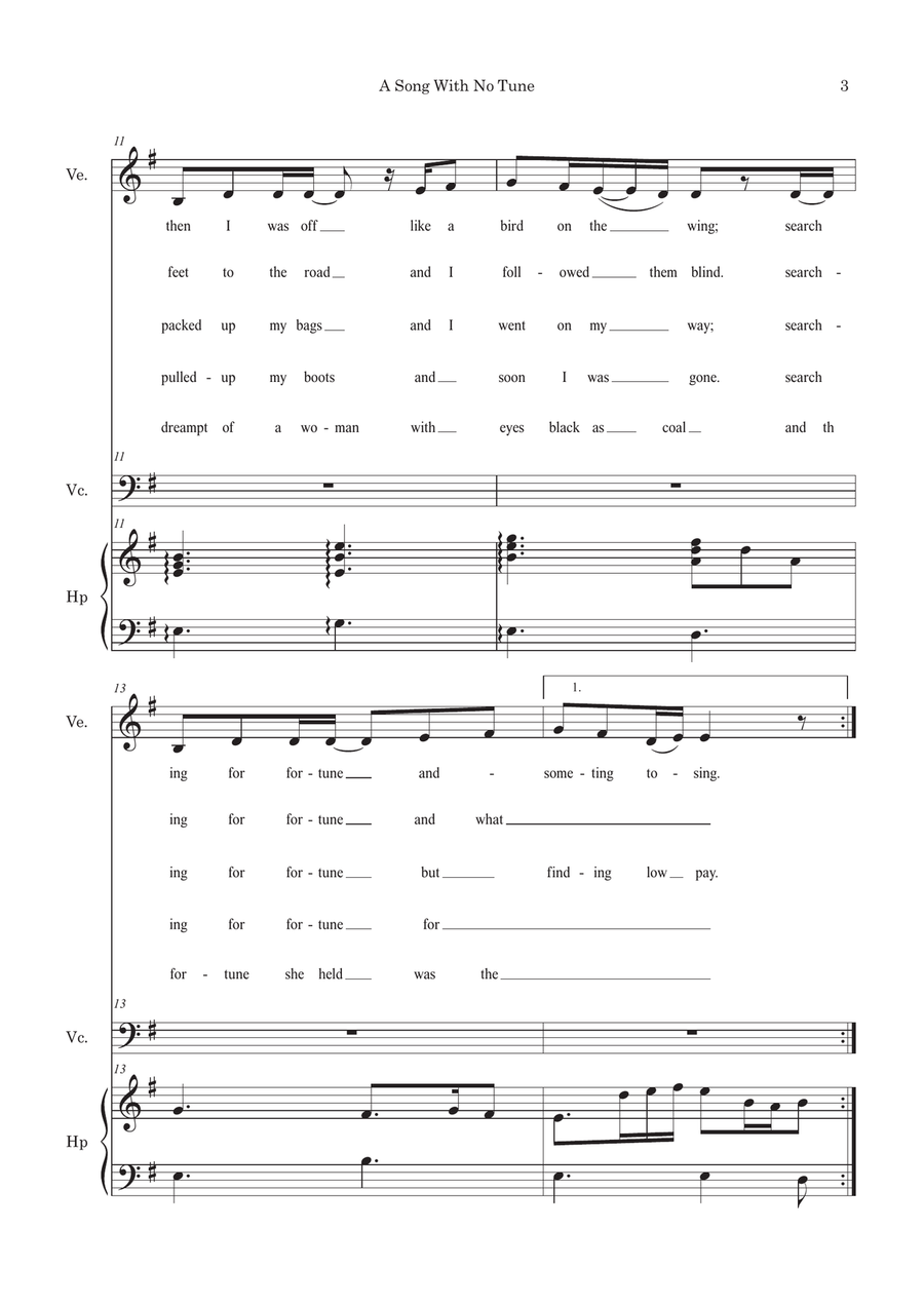 A Song With No Tune - Score Only Small Ensemble scores gallery preview page 3