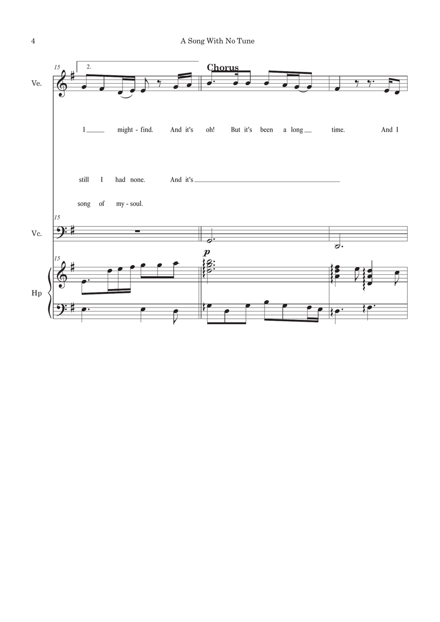 A Song With No Tune - Score Only Small Ensemble scores gallery preview page 4