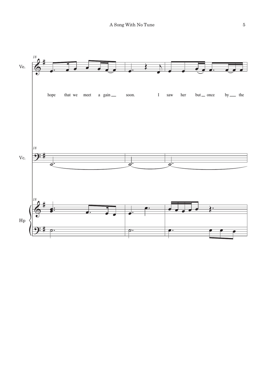 A Song With No Tune - Score Only Small Ensemble scores gallery preview page 5