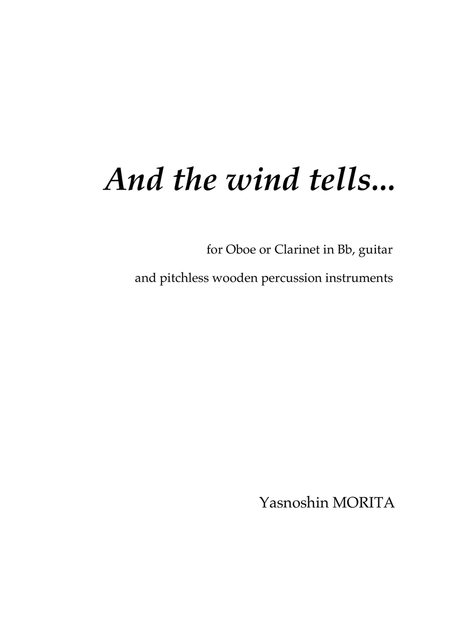 And the wind tells . . . Clarinet Duet scores gallery preview page 1