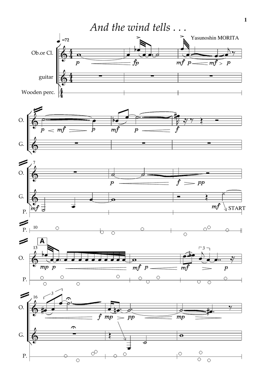And the wind tells . . . Clarinet Duet scores gallery preview page 2