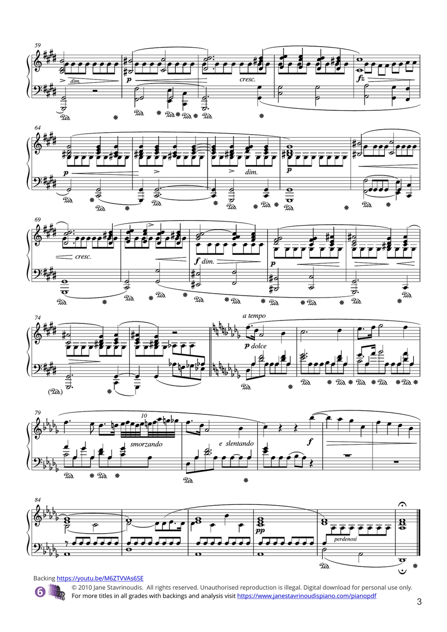 Raindrop Prelude Op.28 No.15 Piano Solo scores gallery preview page 3