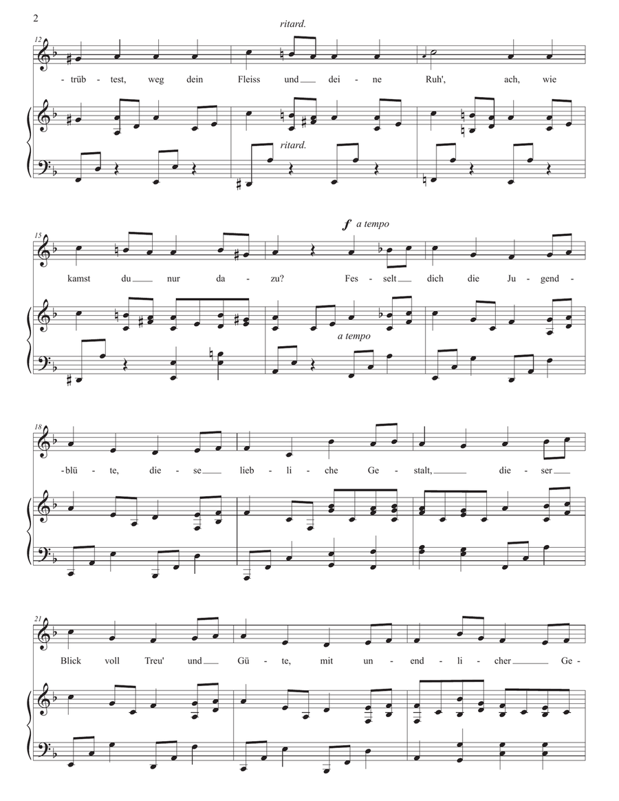 HENSEL: Neue Liebe, neues Leben (transposed to F major) Piano, Vocal scores gallery preview page 3