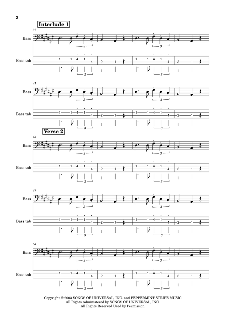 Seven Nation Army Seven Nation Army Acoustic Guitar scores gallery preview page 3
