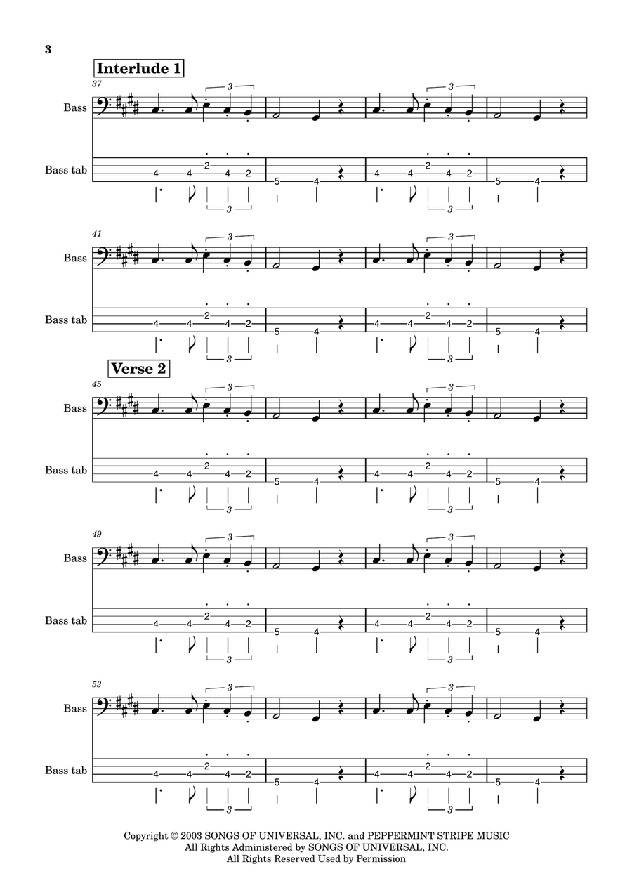 Seven Nation Army Seven Nation Army Acoustic Guitar scores gallery preview page 3