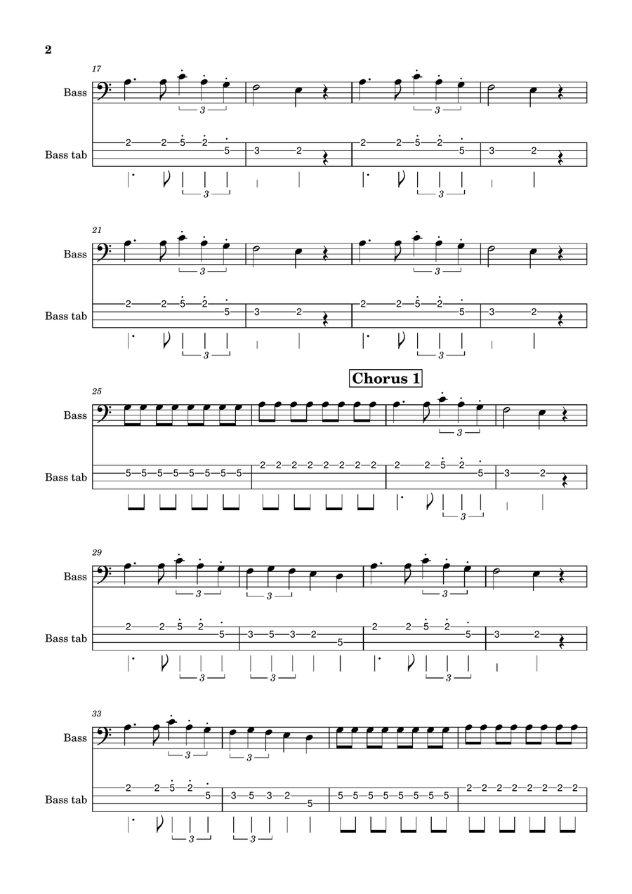Seven Nation Army Acoustic Guitar scores gallery preview page 2