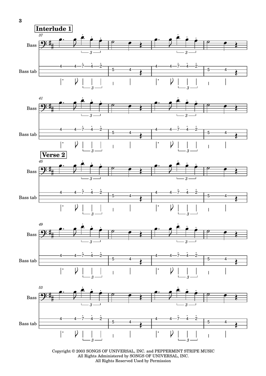 Seven Nation Army Seven Nation Army Acoustic Guitar scores gallery preview page 3