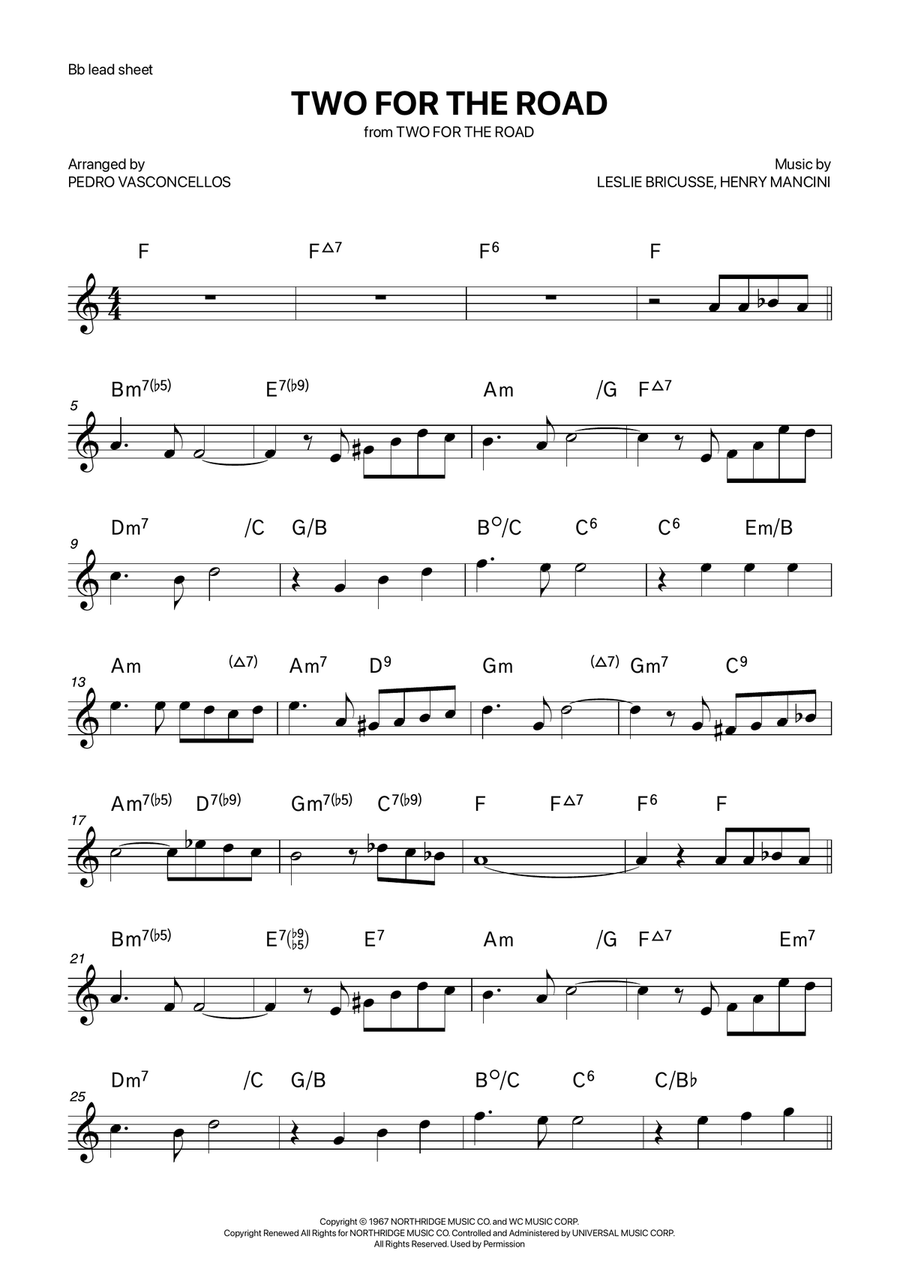 Two For The Road Two For The Road Piano scores gallery preview page 1