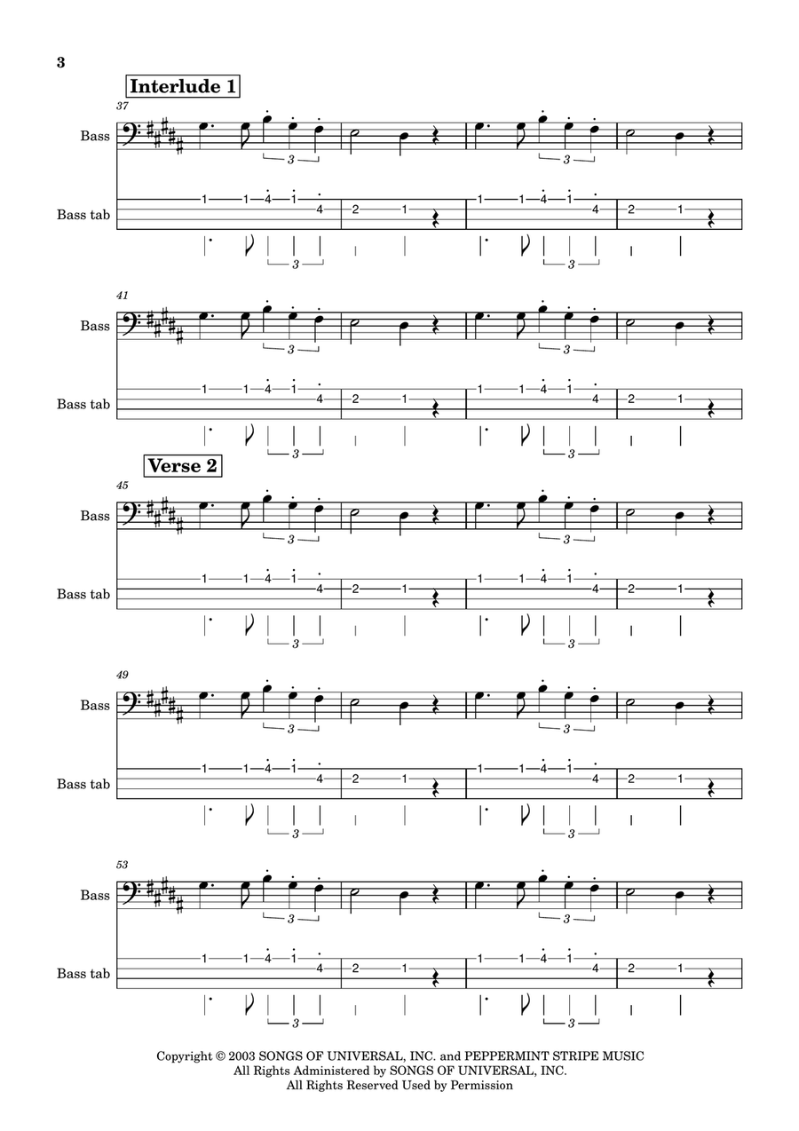 Seven Nation Army Seven Nation Army Acoustic Guitar scores gallery preview page 3
