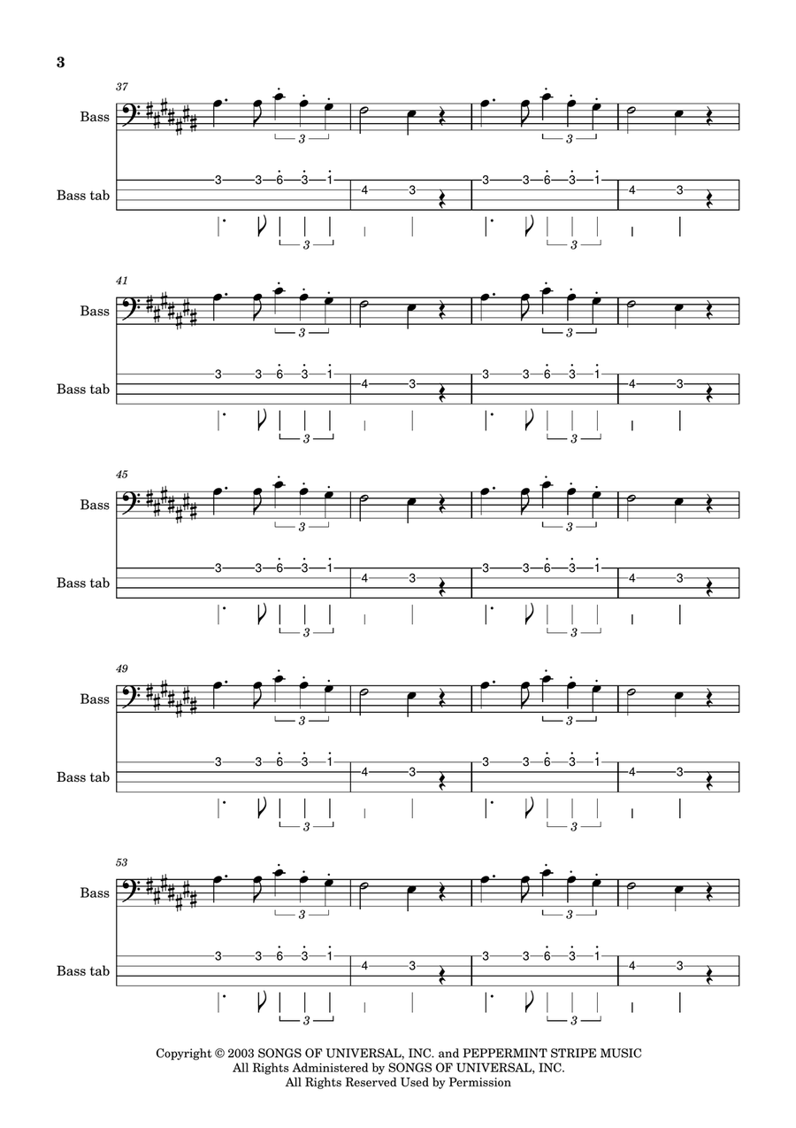 Seven Nation Army Seven Nation Army Acoustic Guitar scores gallery preview page 3
