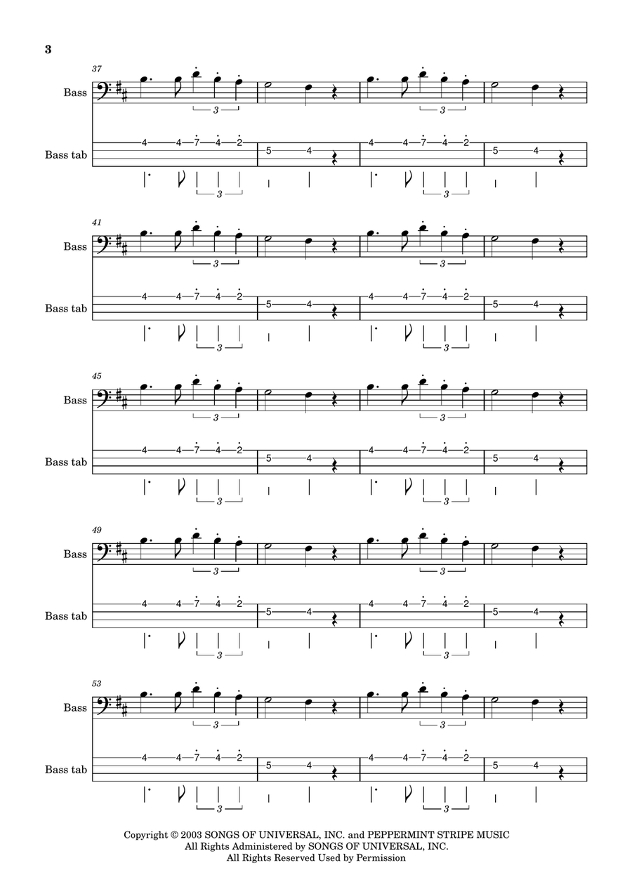 Seven Nation Army Seven Nation Army Acoustic Guitar scores gallery preview page 3