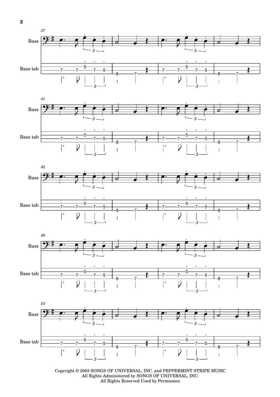 Seven Nation Army Seven Nation Army Acoustic Guitar scores gallery preview page 3