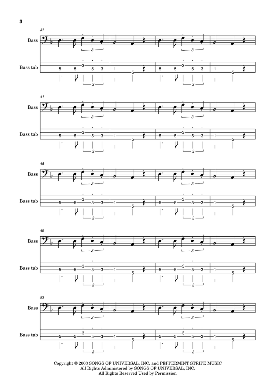 Seven Nation Army Seven Nation Army Acoustic Guitar scores gallery preview page 3