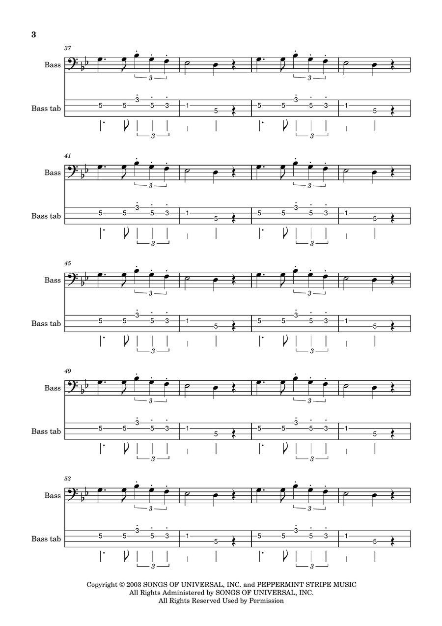 Seven Nation Army Acoustic Guitar scores gallery preview page 3