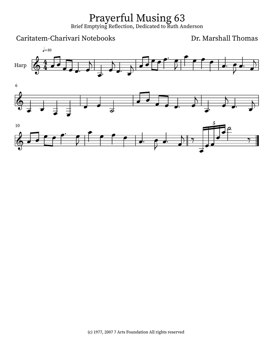 Prayerful Musing 63 Prayerful Musing 63 Small Ensemble scores gallery preview page 3