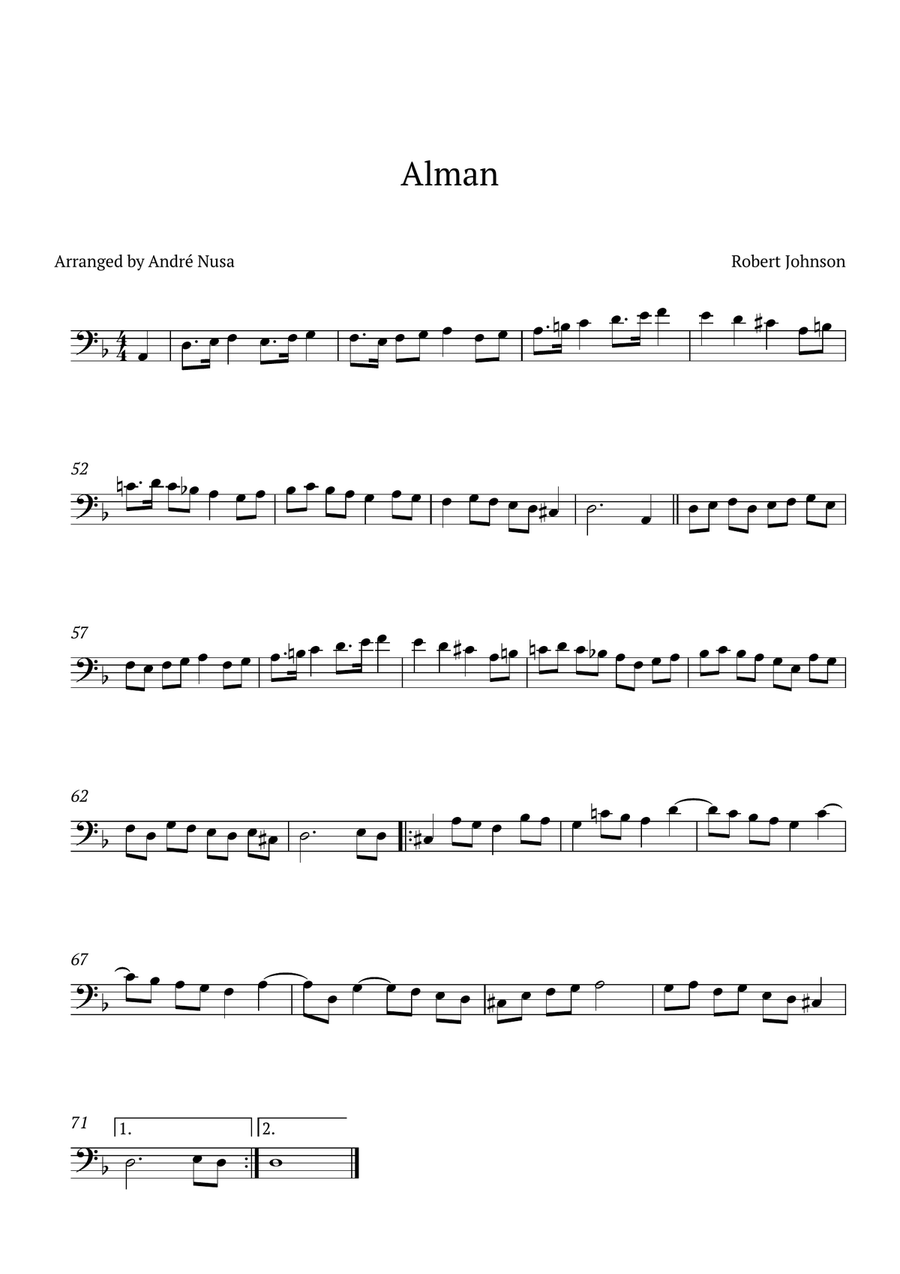 Alman Trombone Solo scores gallery preview page 1