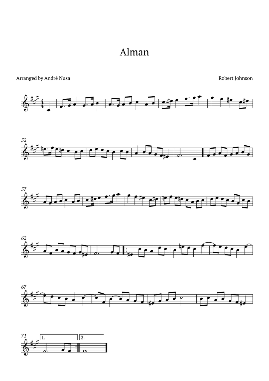 Alman Oboe Solo scores gallery preview page 1