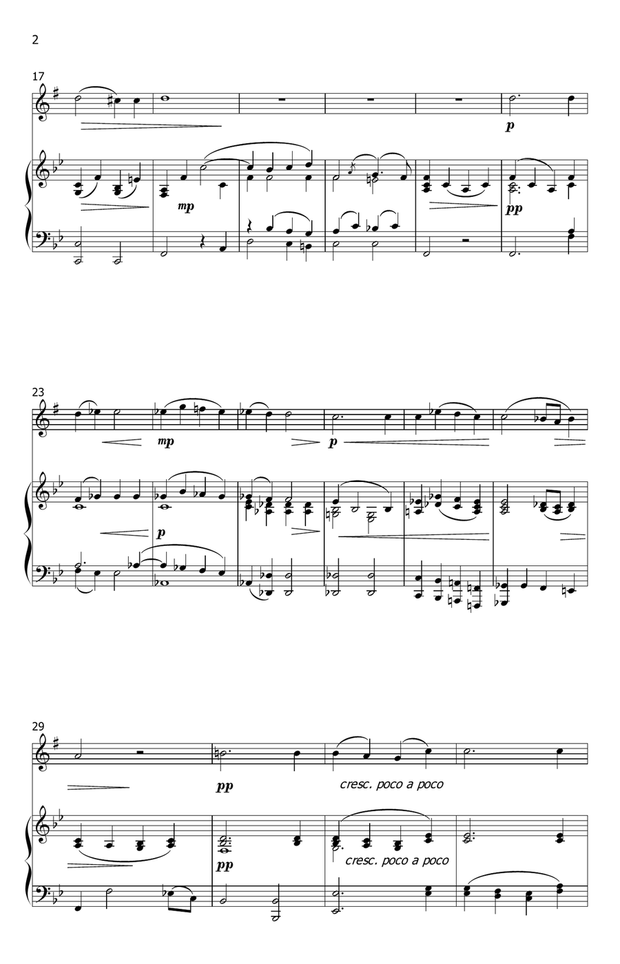Ave verum corpus - Mozart K. 618 (alto saxophone solo with piano accompaniment) Alto Saxophone scores gallery preview page 2
