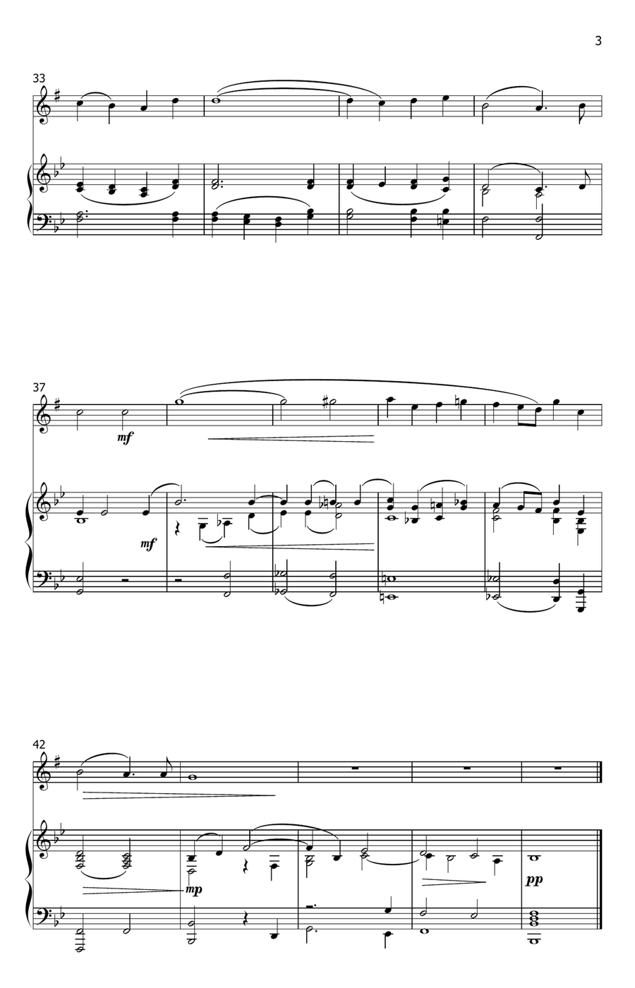 Ave verum corpus - Mozart K. 618 (alto saxophone solo with piano accompaniment) Alto Saxophone scores gallery preview page 3