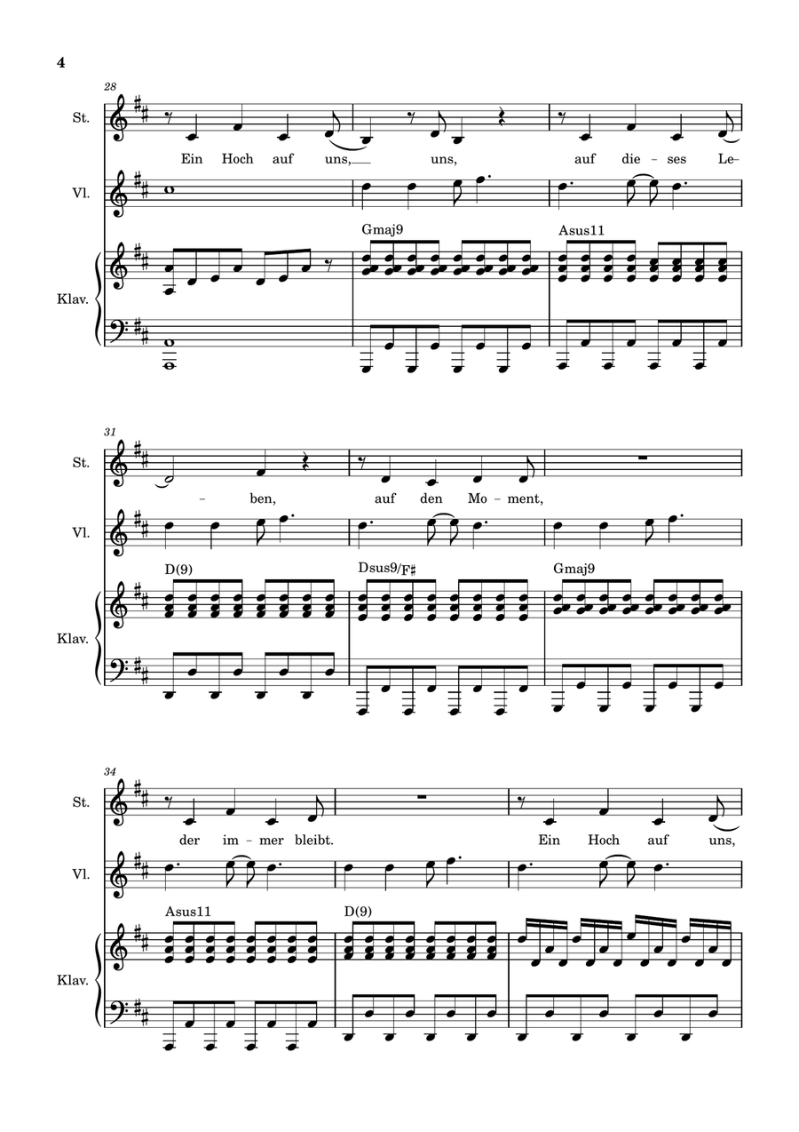 Auf Uns Auf Uns Piano, Vocal scores gallery preview page 4