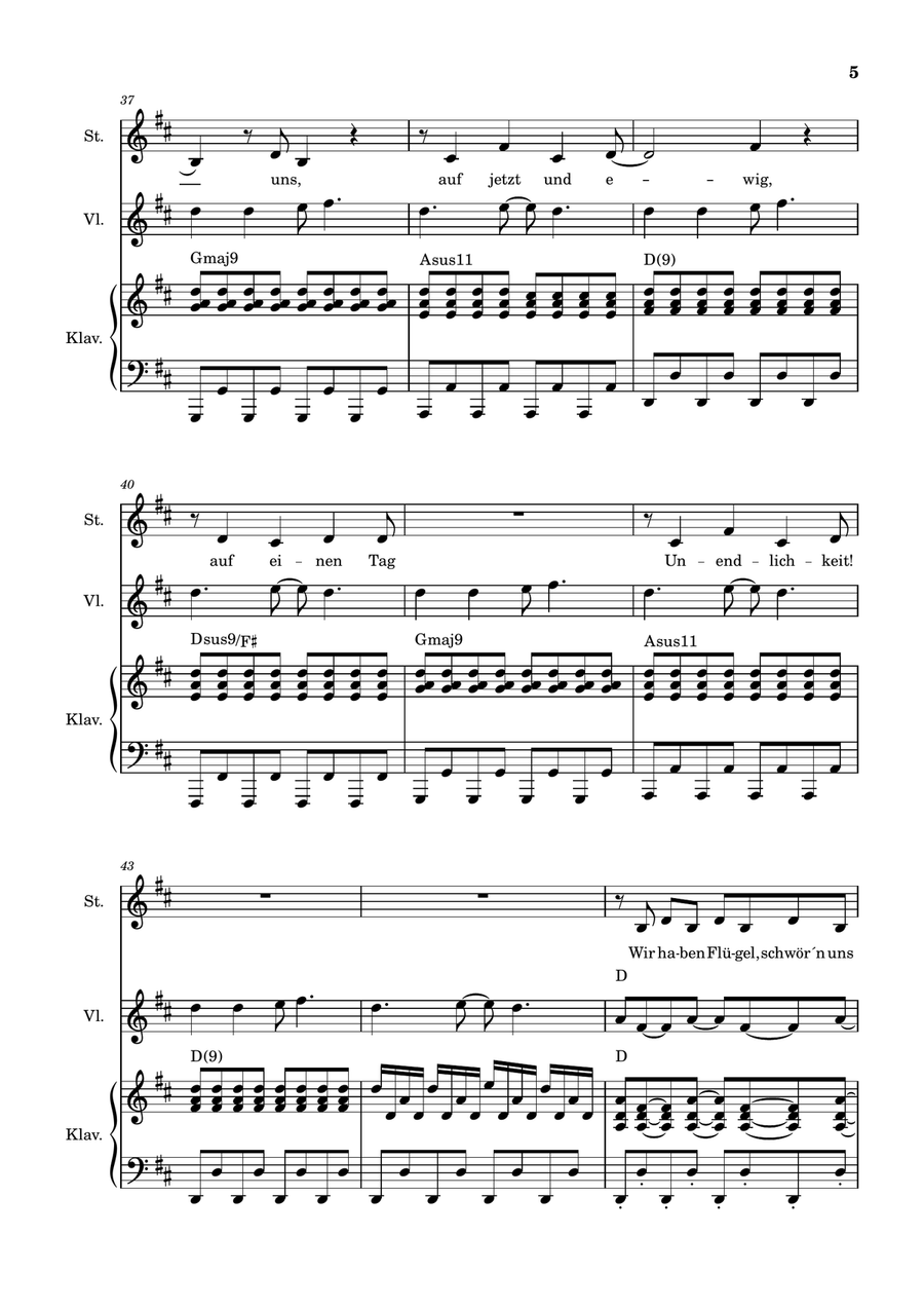 Auf Uns Auf Uns Piano, Vocal scores gallery preview page 5