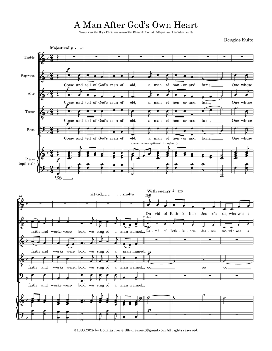 A Man After God's Own Heart - SSATB SSATB scores gallery preview page 1