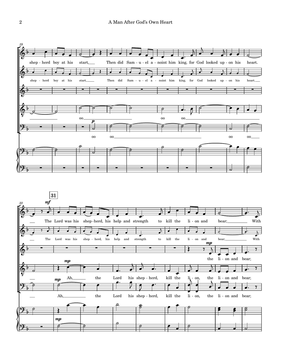 A Man After God's Own Heart - SSATB SSATB scores gallery preview page 2