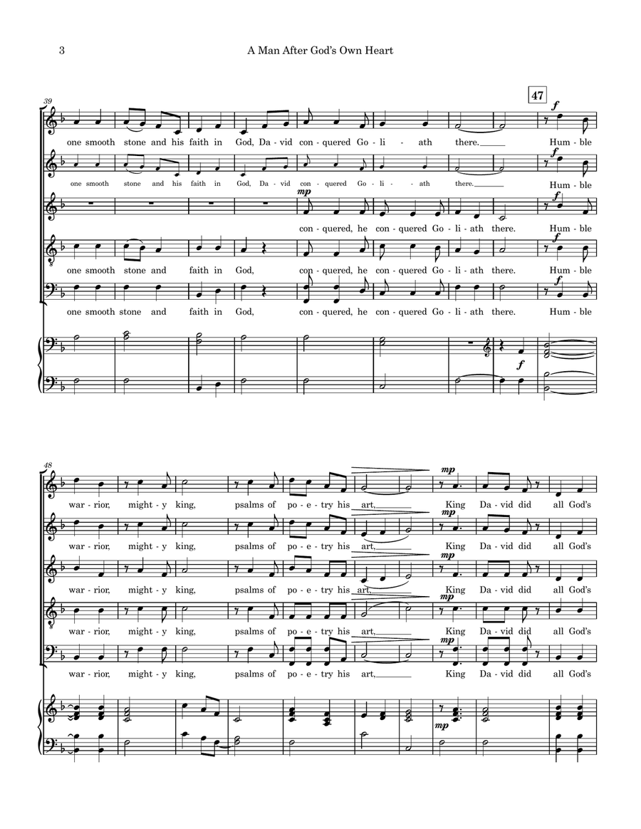 A Man After God's Own Heart - SSATB SSATB scores gallery preview page 3