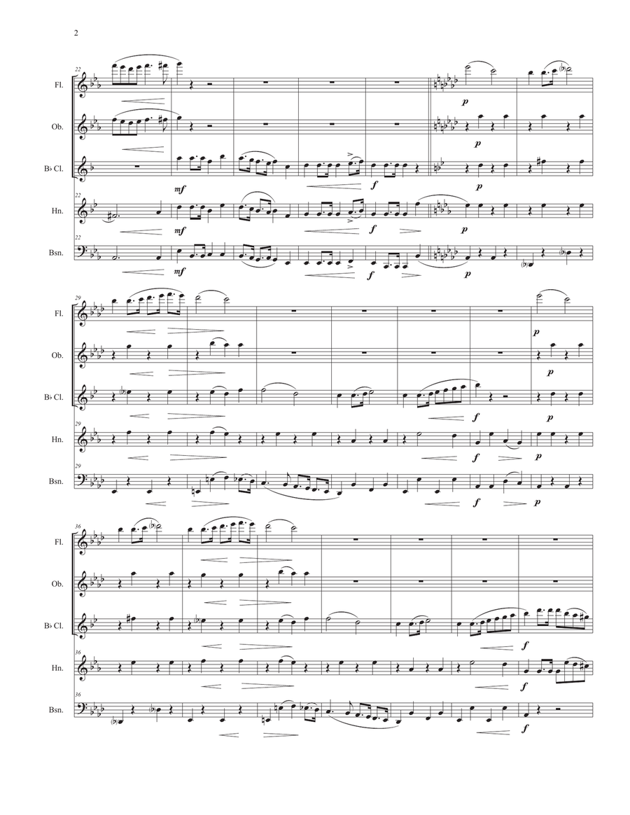 Funeral March for Woodwind Quintet Woodwind Quintet scores gallery preview page 4