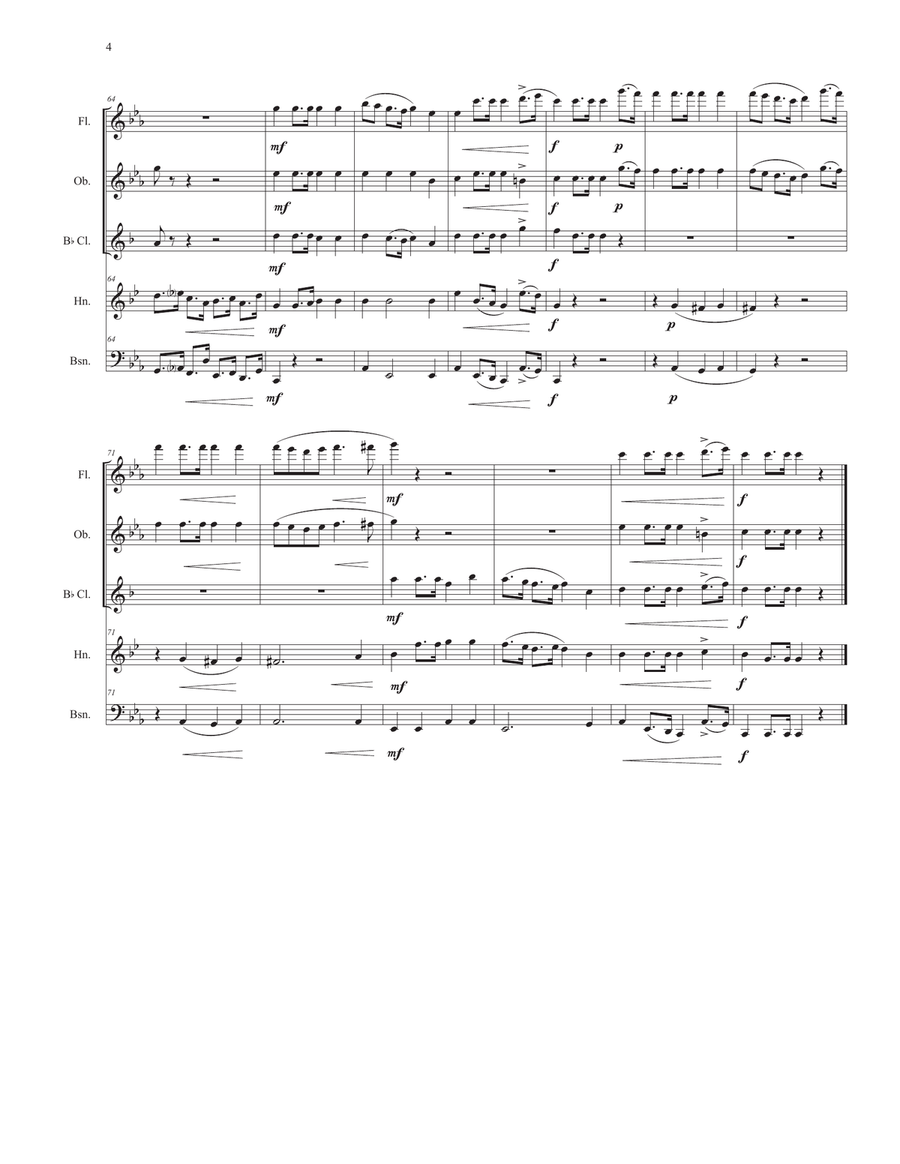 Funeral March for Woodwind Quintet Woodwind Quintet scores gallery preview page 6