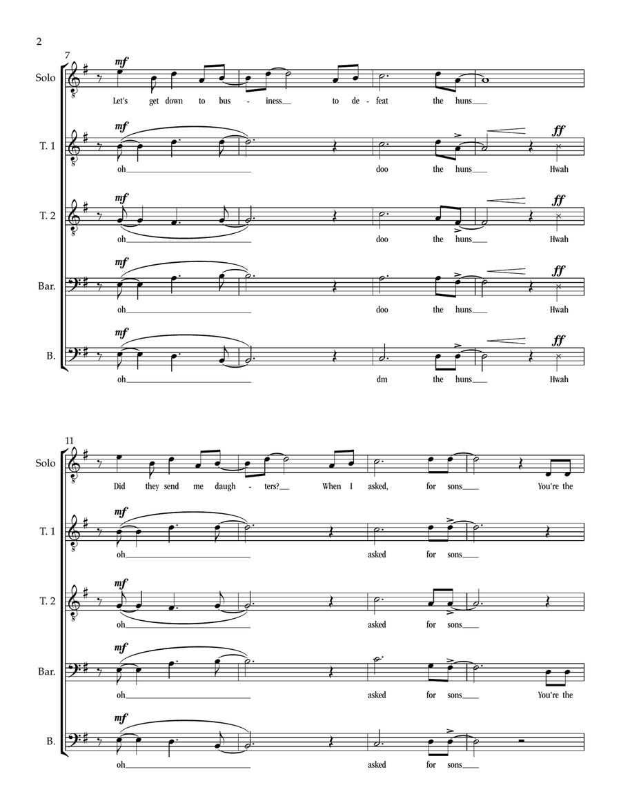 I'll Make A Man Out Of You Divisi scores gallery preview page 2
