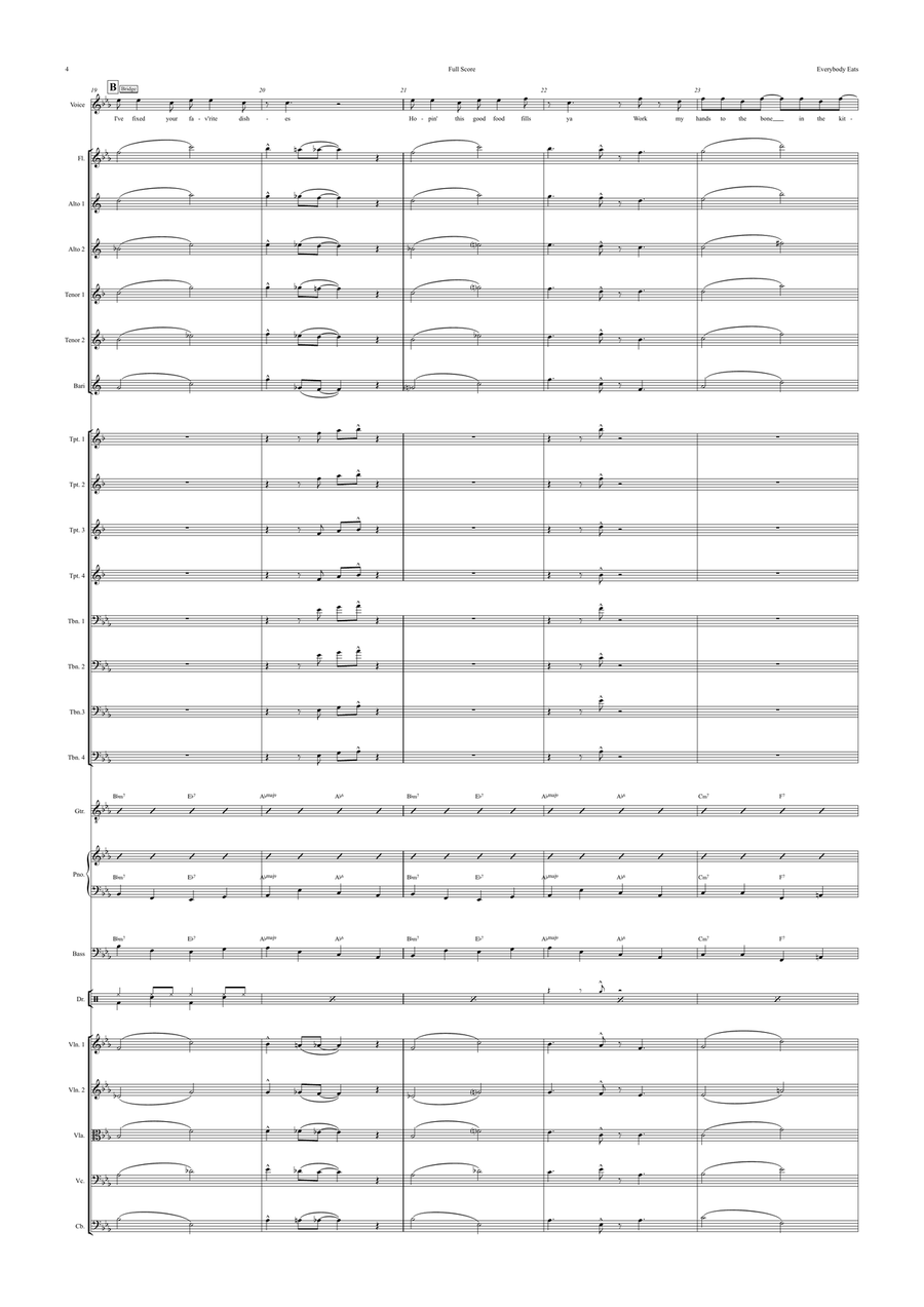 Everybody Eats When They Come To My House Jazz Ensemble scores gallery preview page 4