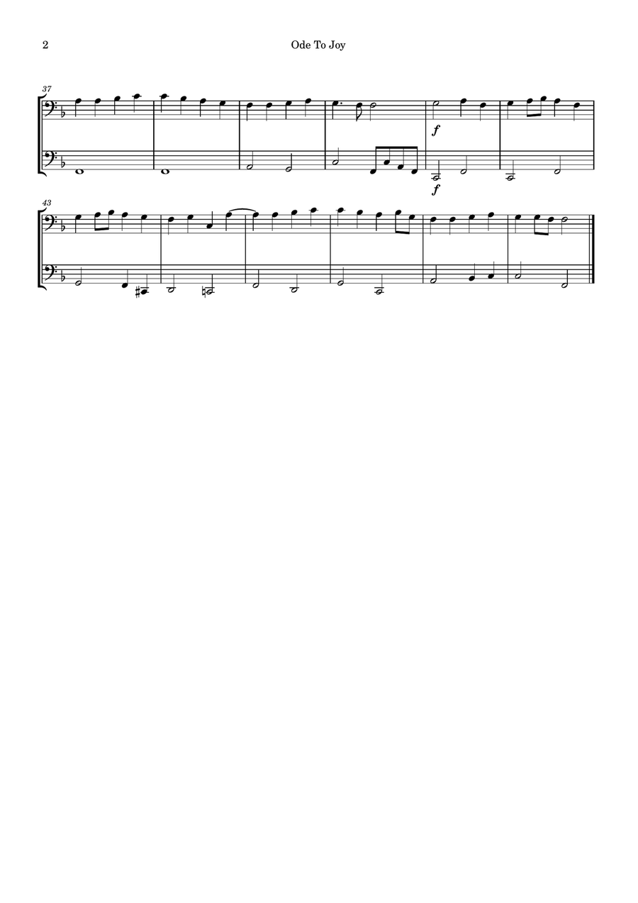 Ode to Joy String Duet scores gallery preview page 2