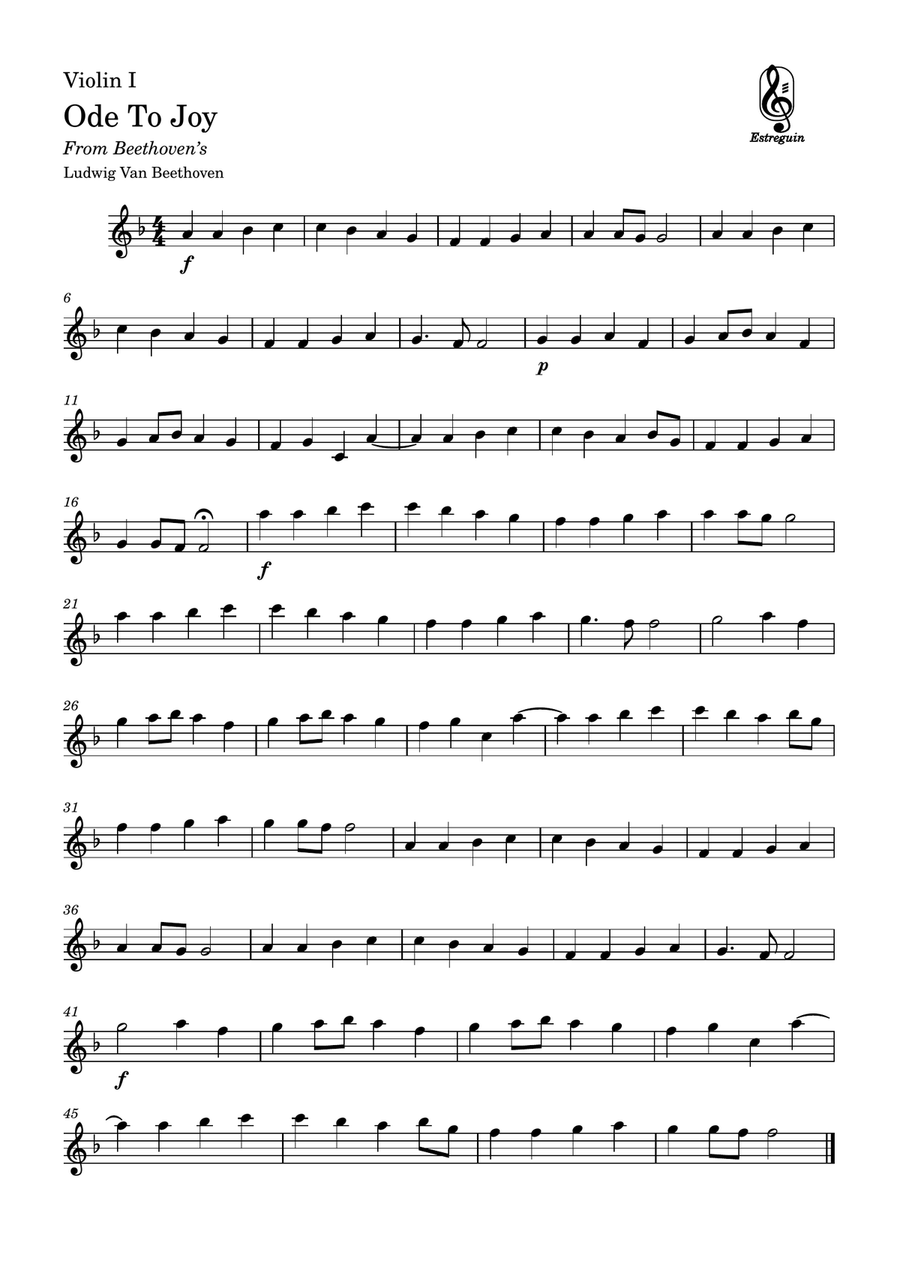 Ode to Joy String Quartet scores gallery preview page 4