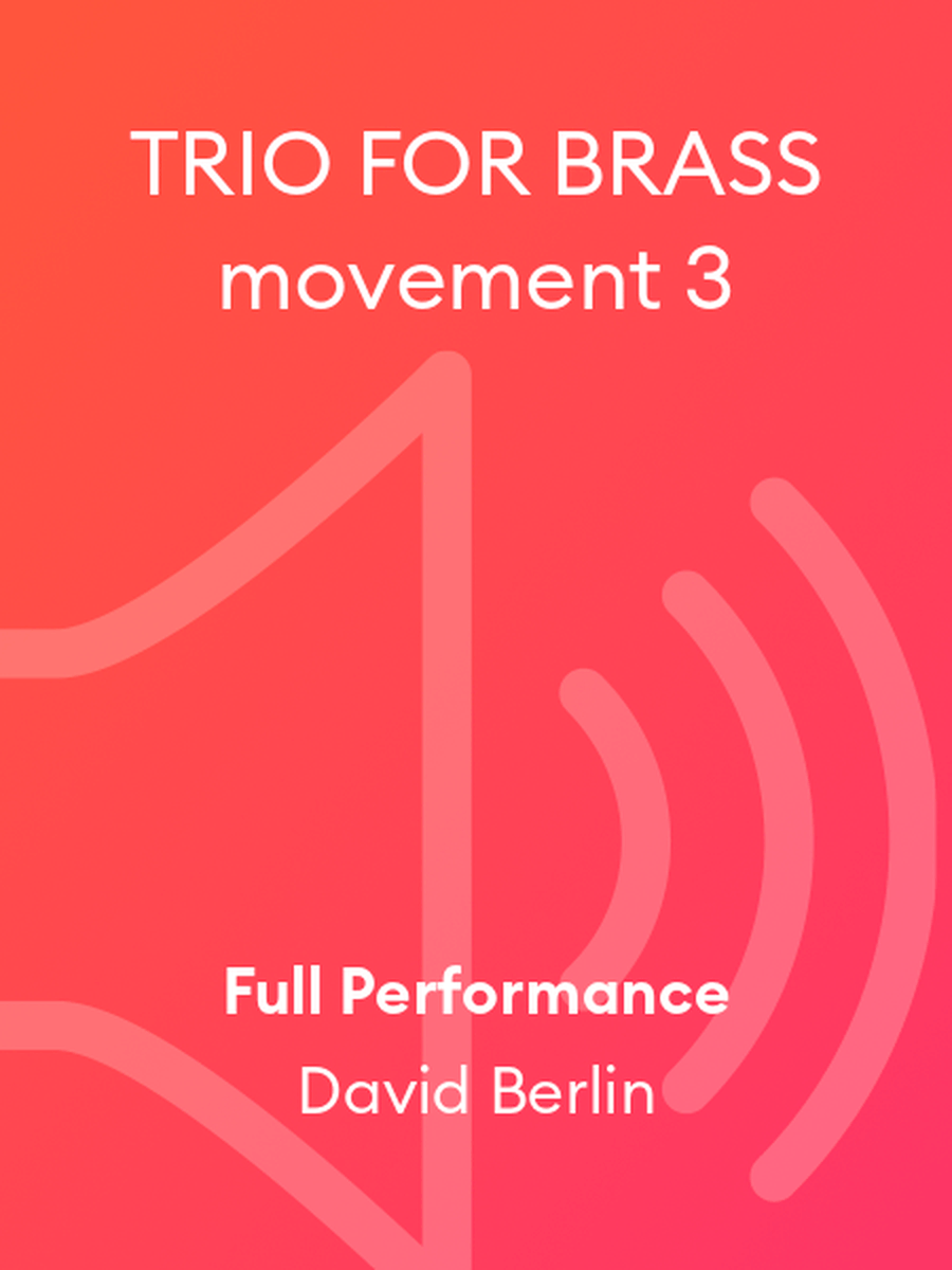 TRIO FOR BRASS movement 3 Chamber Music scores gallery preview page 1