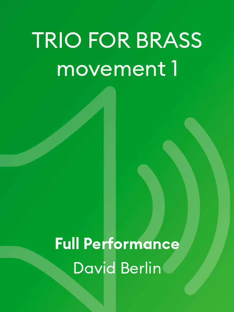 TRIO FOR BRASS movement 1 Chamber Music scores gallery preview page 1