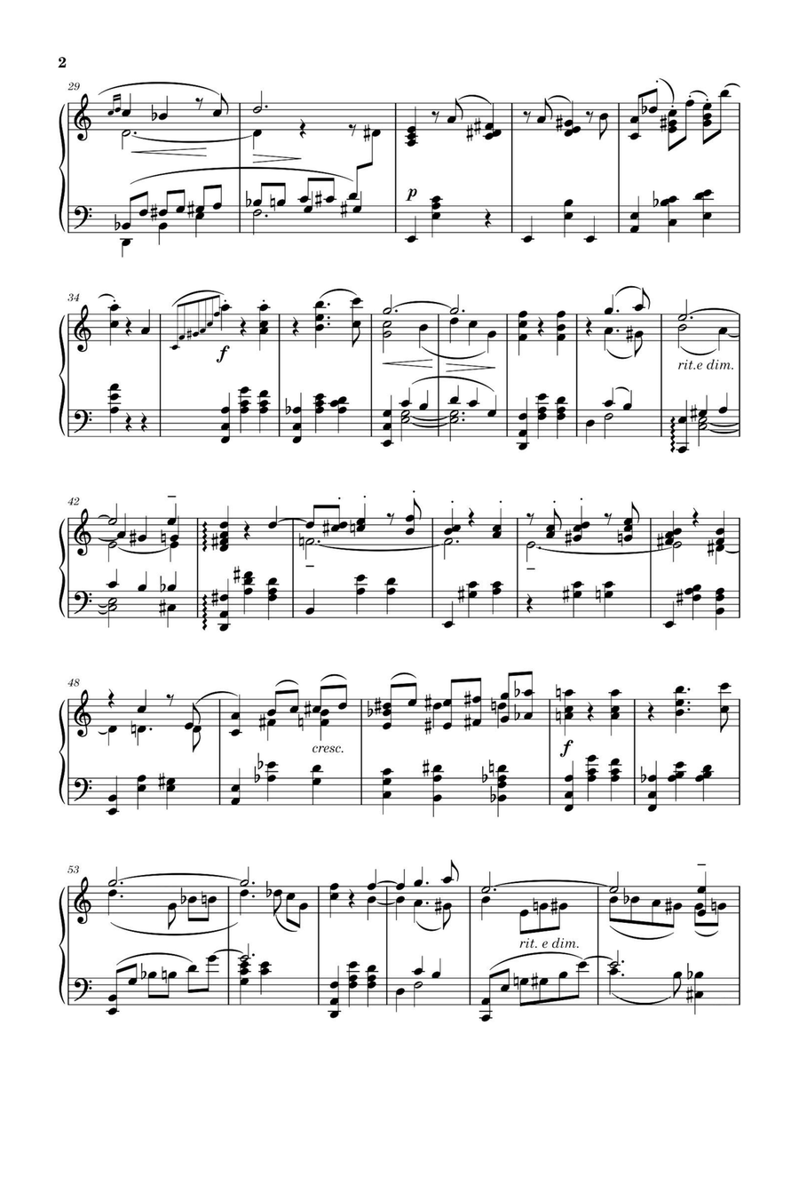 Love Sorrow Liebeslied - Sergei Rachmaninoff Piano Solo scores gallery preview page 2