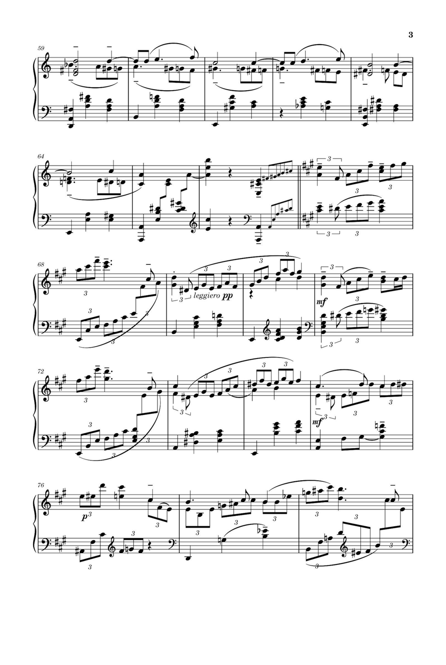 Love Sorrow Liebeslied - Sergei Rachmaninoff Piano Solo scores gallery preview page 3
