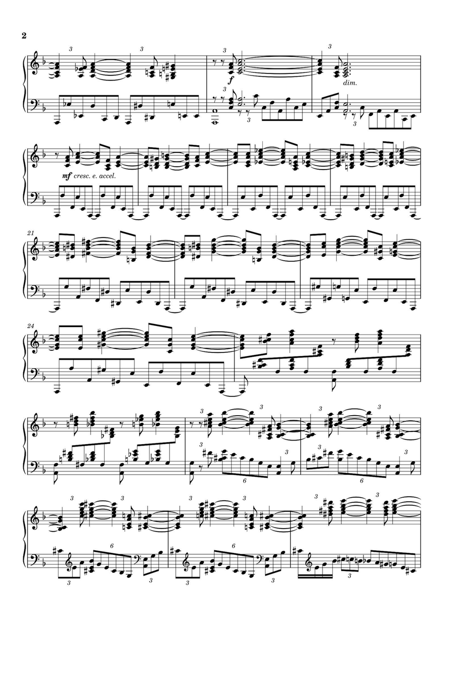 Ossia Cadenza Piano concerto no.3 in d minor, op.30 - Sergei Rachmaninoff Piano Solo scores gallery preview page 2