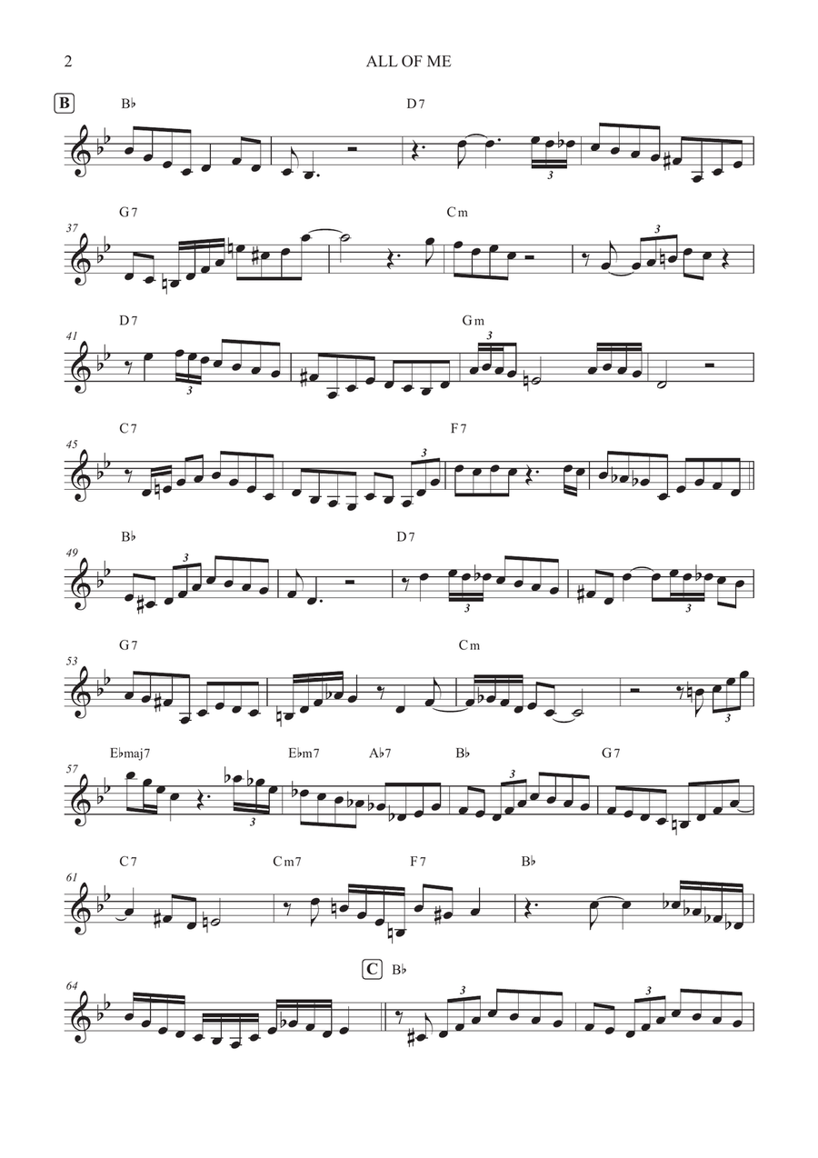 All Of Me All Of Me B-Flat Clarinet scores gallery preview page 2