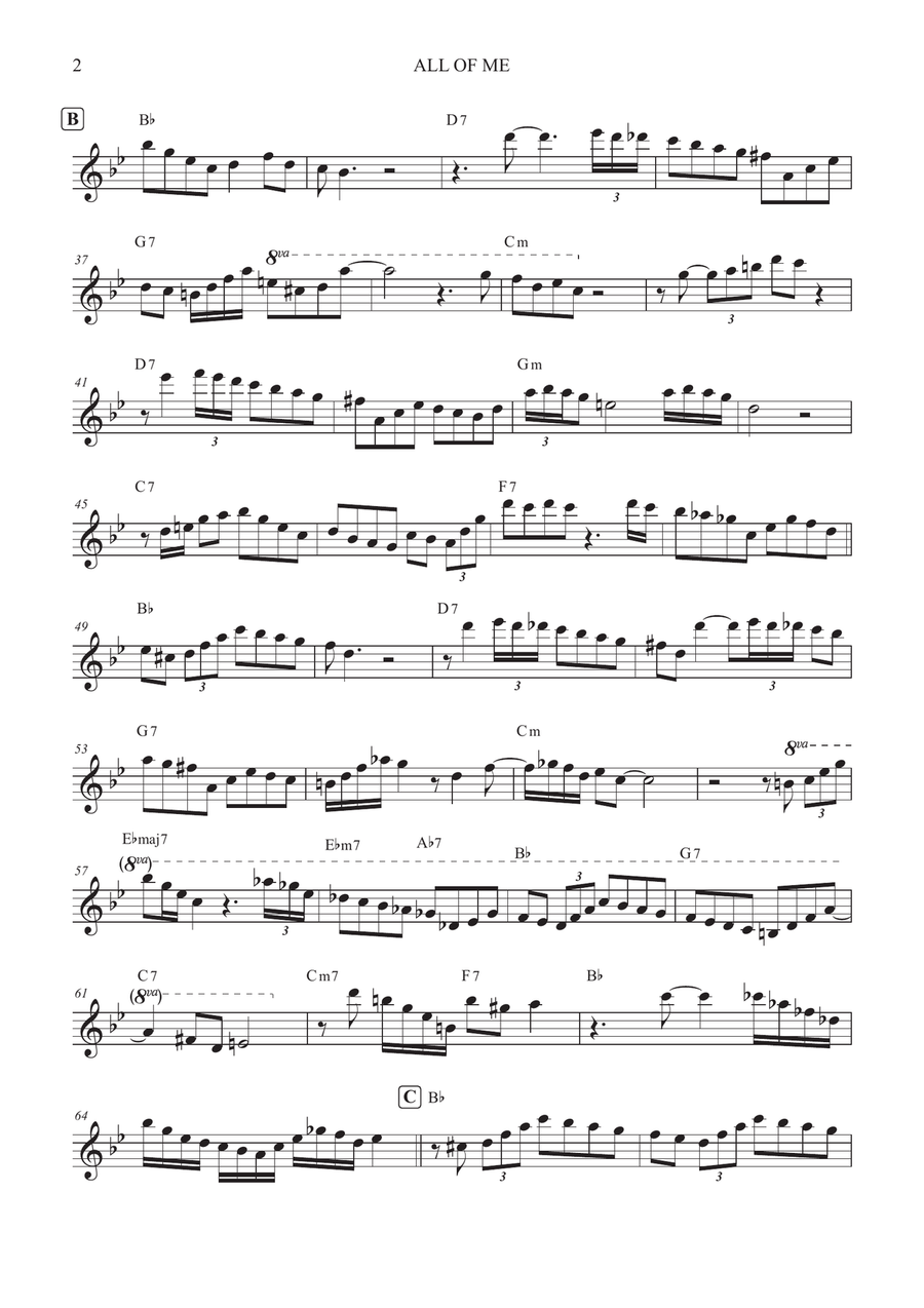 All Of Me All Of Me Tenor Saxophone scores gallery preview page 2