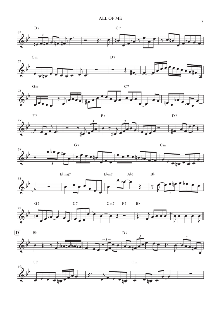 All Of Me All Of Me B-Flat Trumpet scores gallery preview page 3