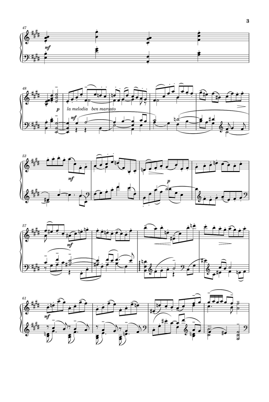 Suite from the Partita Gavotte - Sergei Rachmaninoff by Sergei Rachmaninoff Piano Solo - Digital Sheet Music page 3